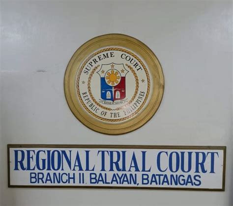 regional trial court batangas city|Batangas City RTC Branch 3 on 14.